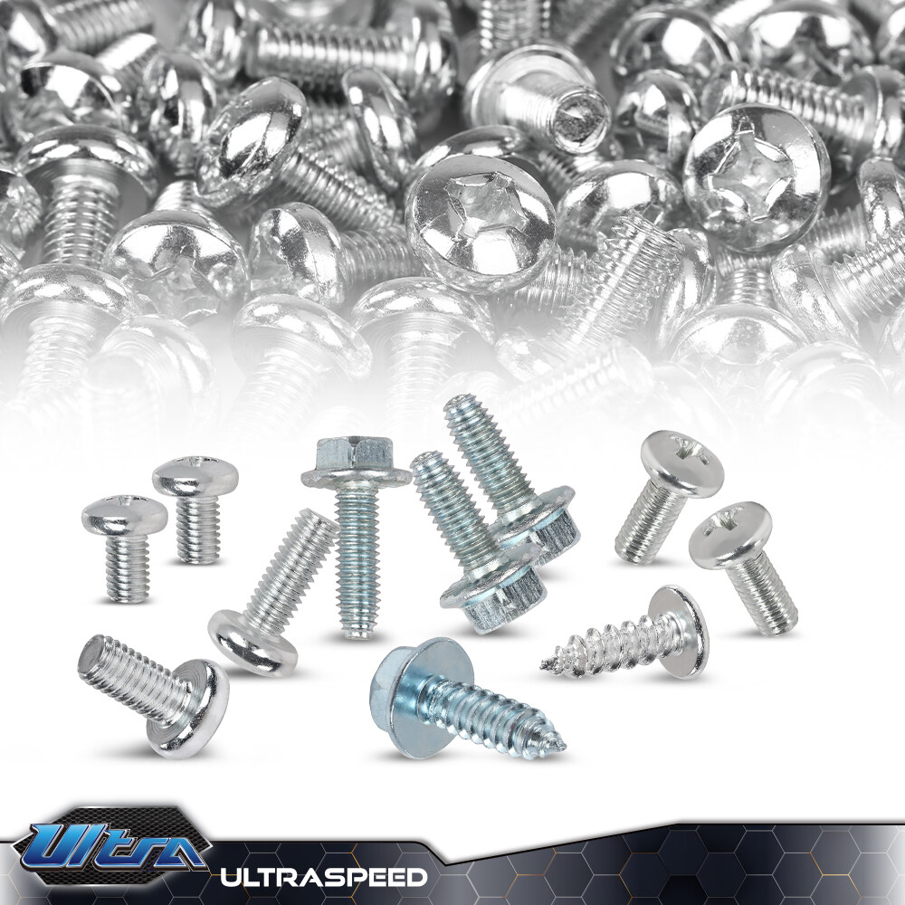 800 PCS License Plate Screws Fit For Auto Dealers (100 Each / 8 Different)