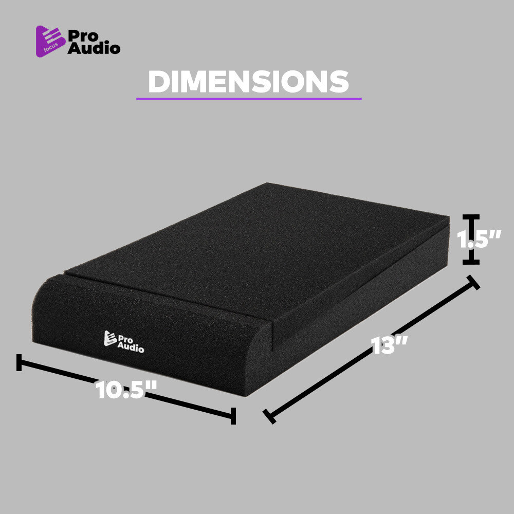 FocusProAudio Studio Monitor Isolation Pads for 8 Inch Speakers Pair