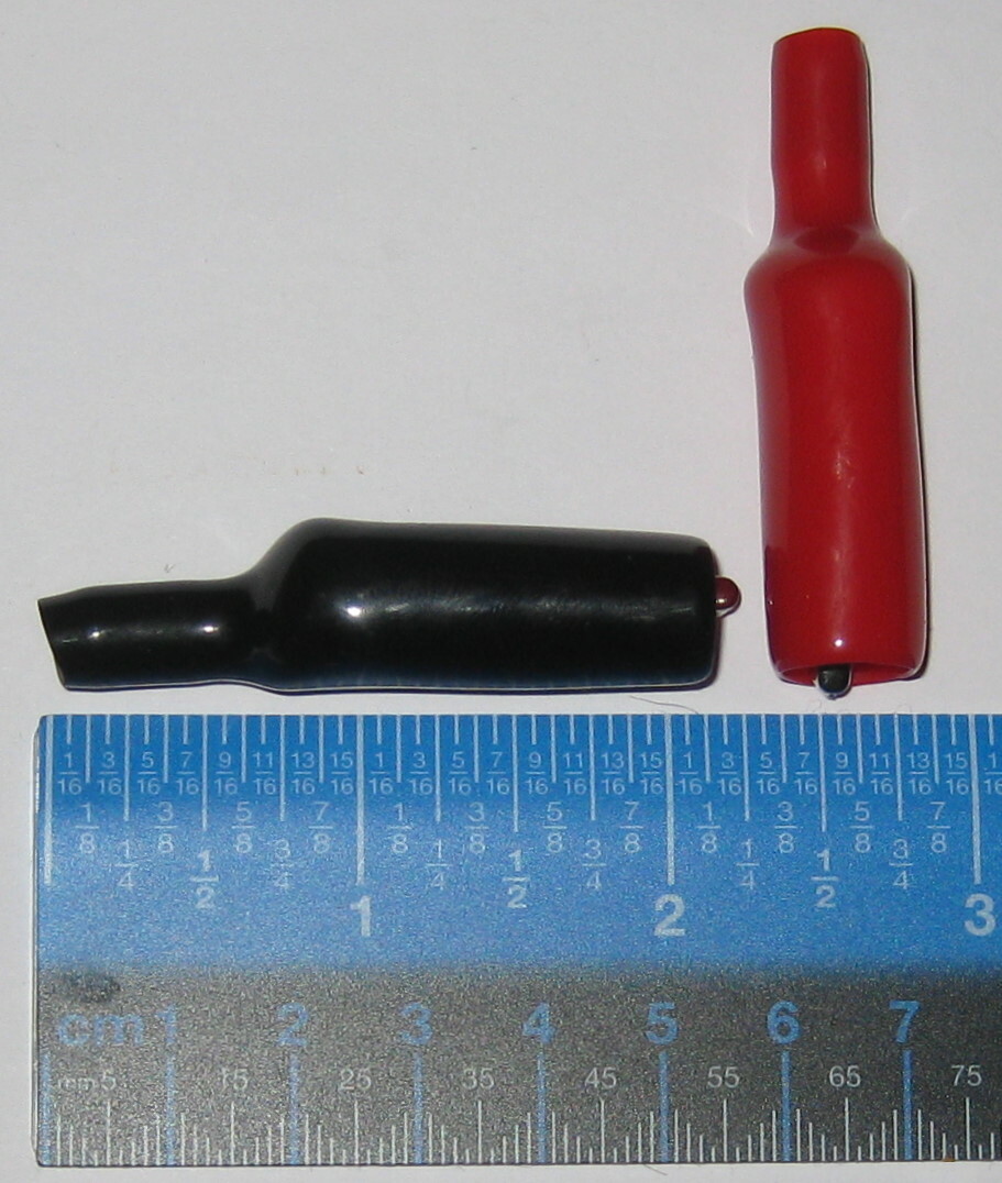 Insulated Heavy Duty Screw On Test Clips - Black and Red DMM Alligator Clips