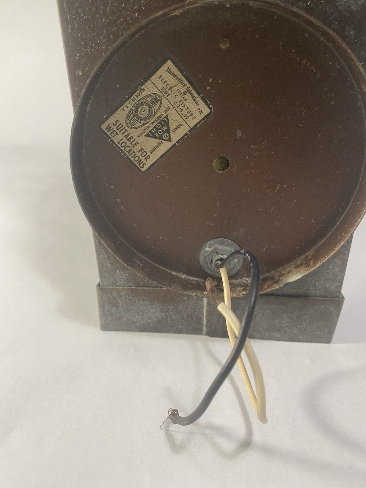 VTG Thomas Industries MOE LIGHT Wall Lantern Copper Patina Outdoor Rustic