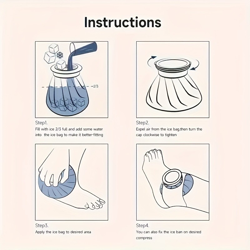 4pcs/11"/9"/6" with Trap,Reusable Ice bag,Ice pack,Hot water bag,Hot water bottl