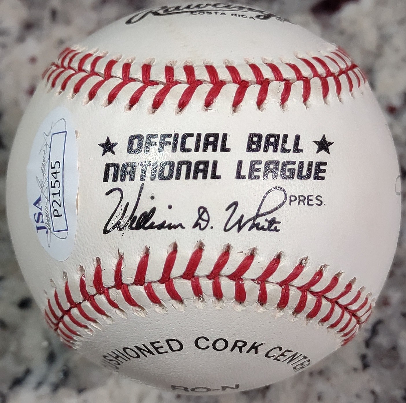 Stan Musial & Warren Spahn Signed National League Baseball RONLB JSA COA