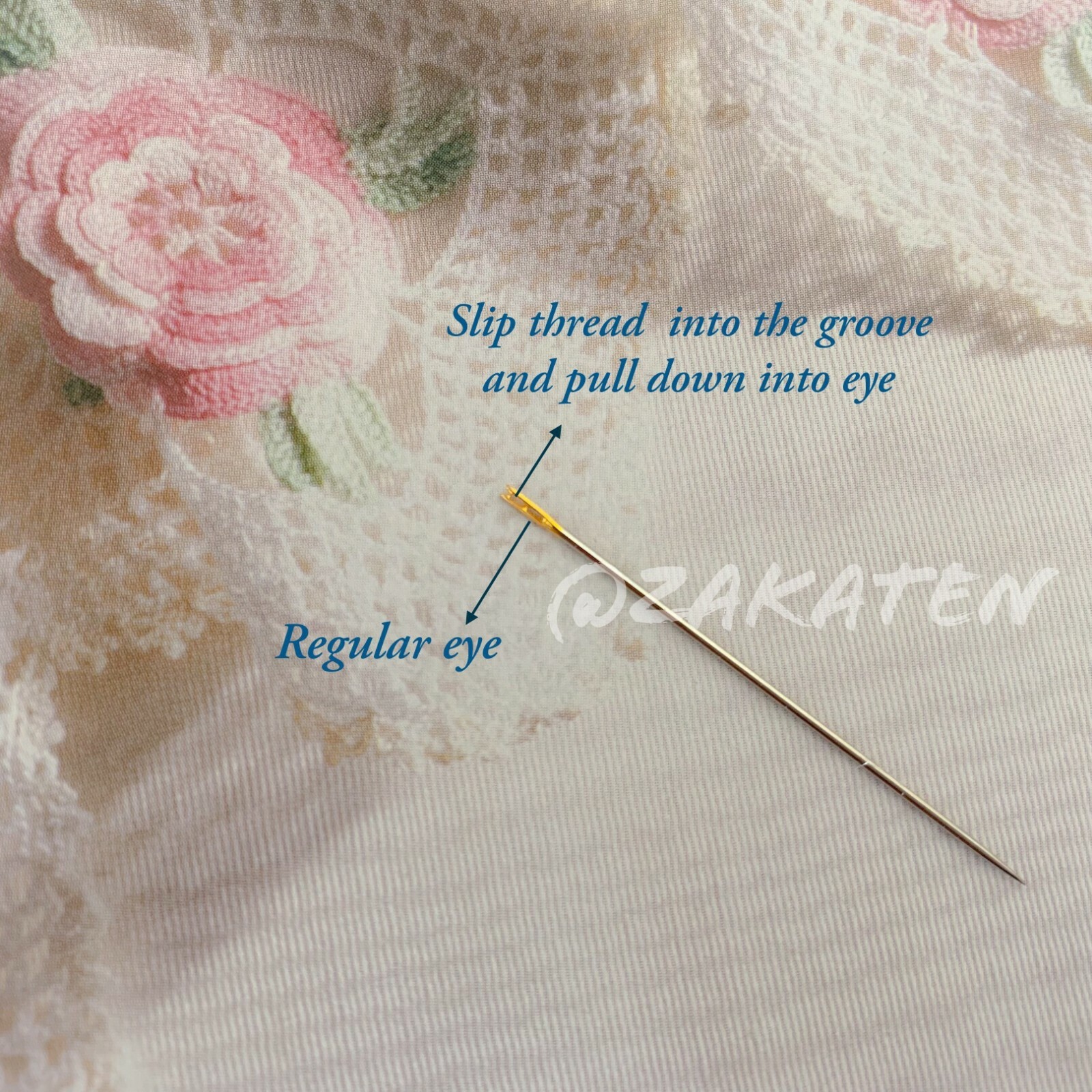 12PCs Assorted Self-Threading/Easy to Thread Sewing Needles US Seller