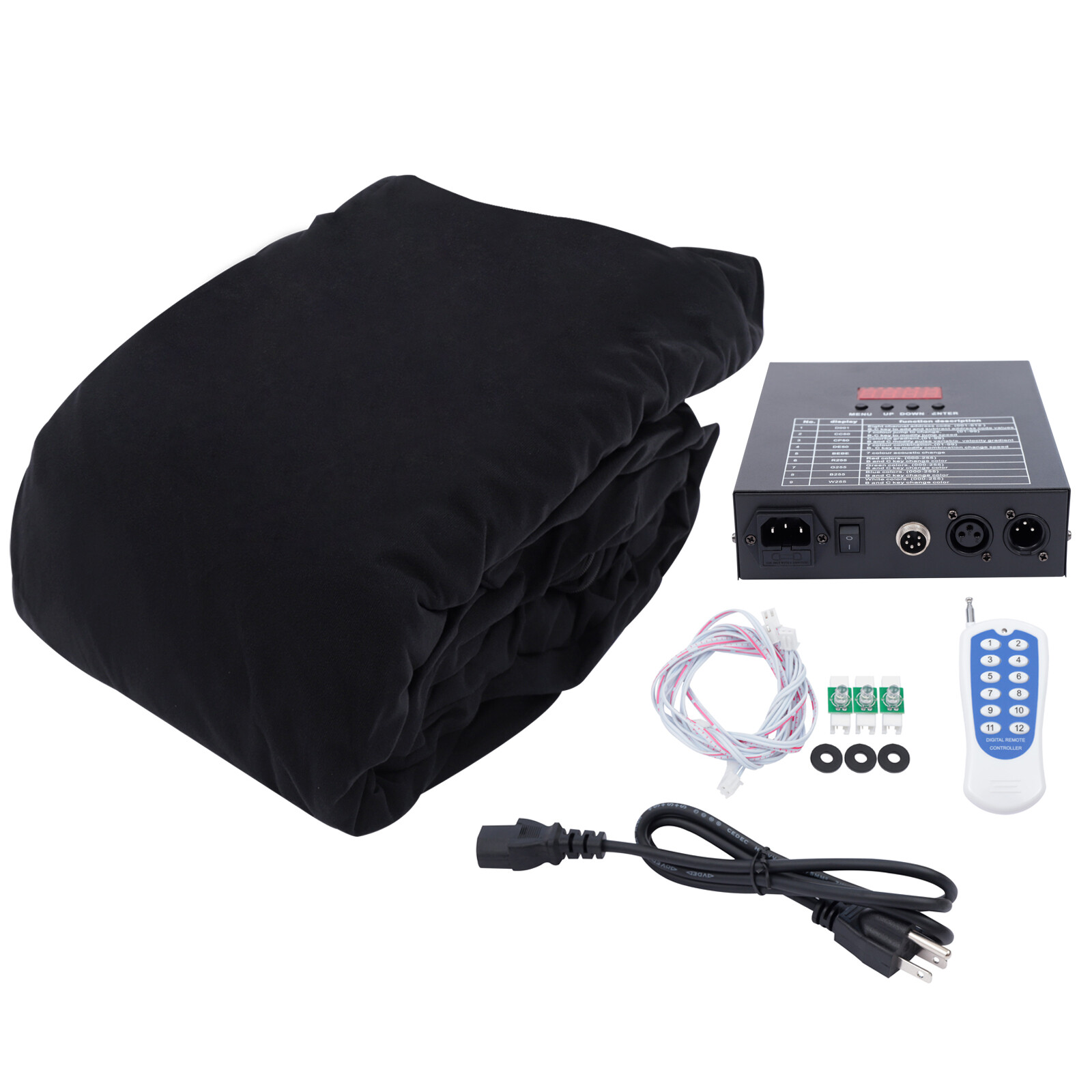 LED Star Stage Backdrop - 13x10FT LED Star Curtain Background Starry Sky DMX512