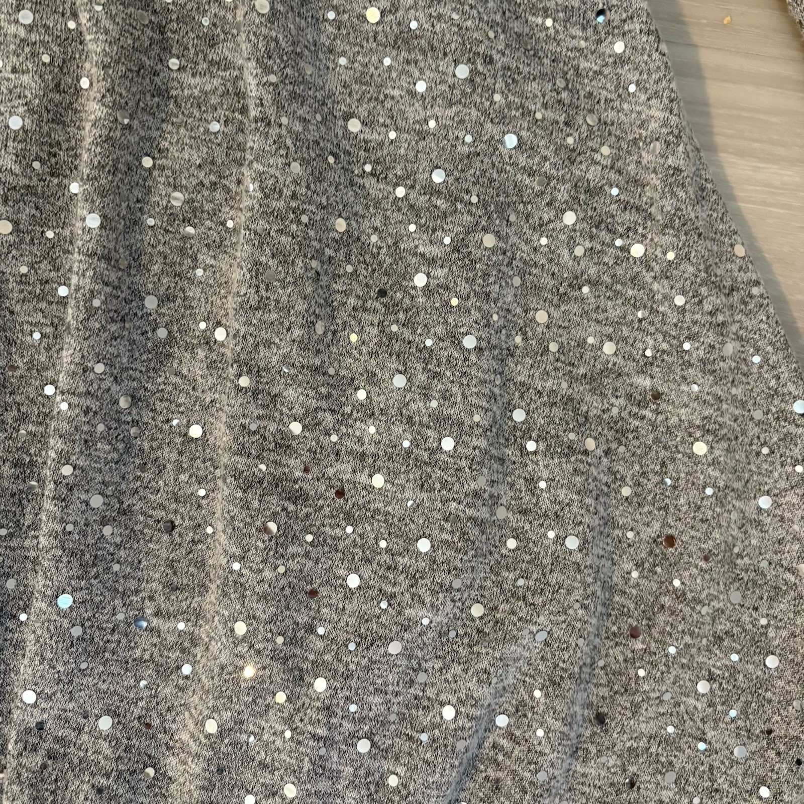 Rare Editions Girls Dress Gray Sequin Ruffle Long Sleeve Party Dress Size 14