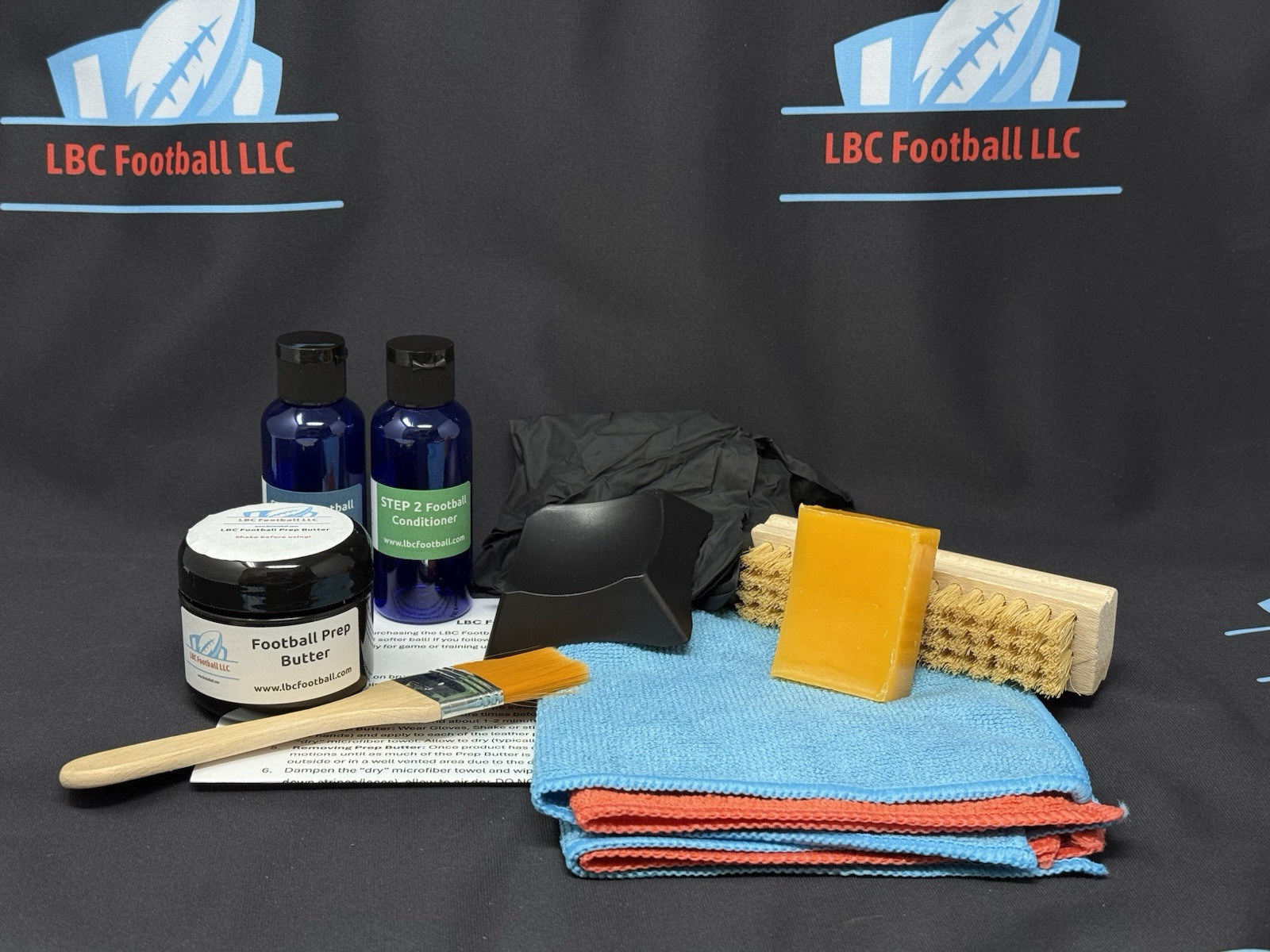 LBC Football DIY Game Prep Complete Kit 2.0 New and Improved - Mud Tack Brush