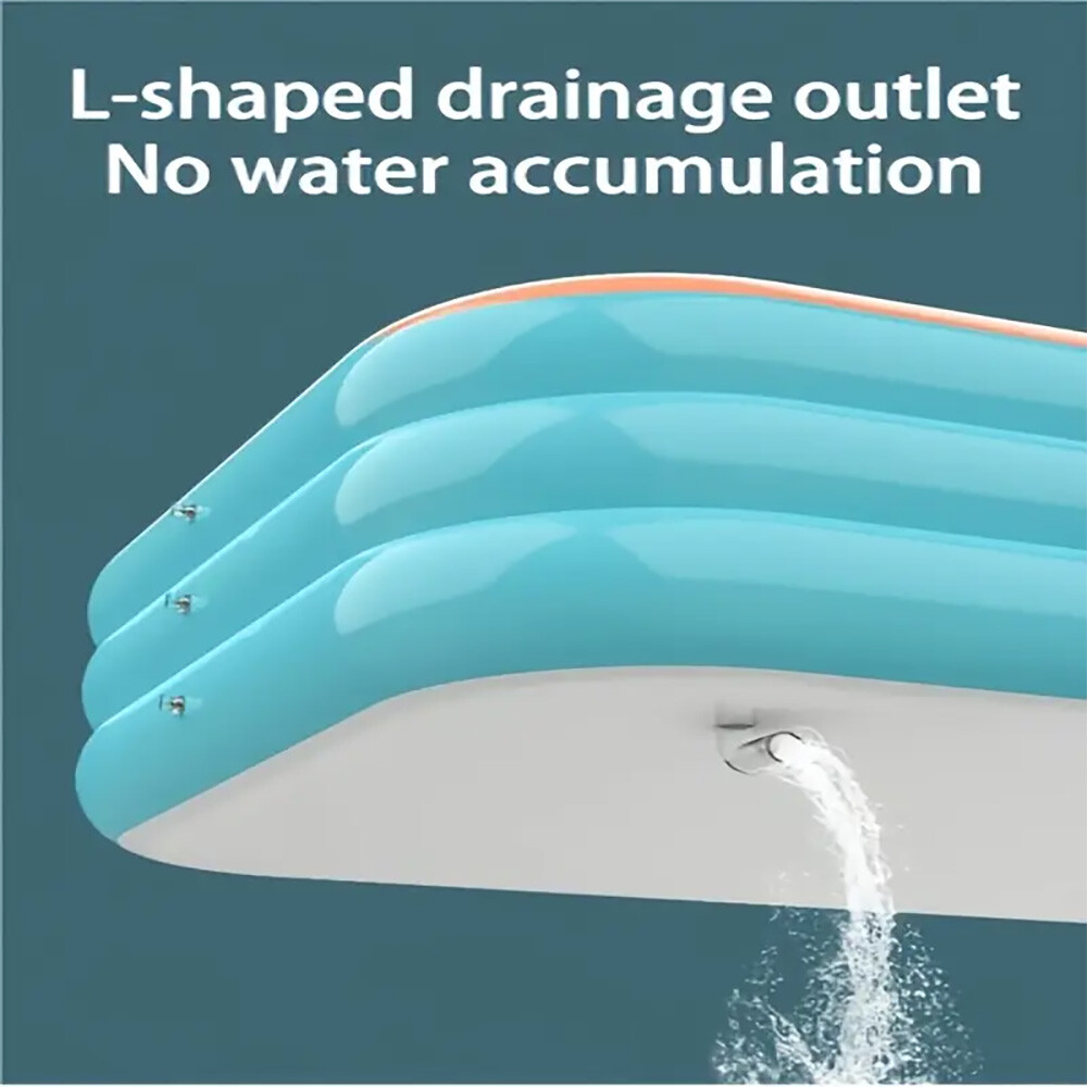 Family Inflatable Swimming Pool for Kids Adults Thickened Large 102" x 63" x 22"