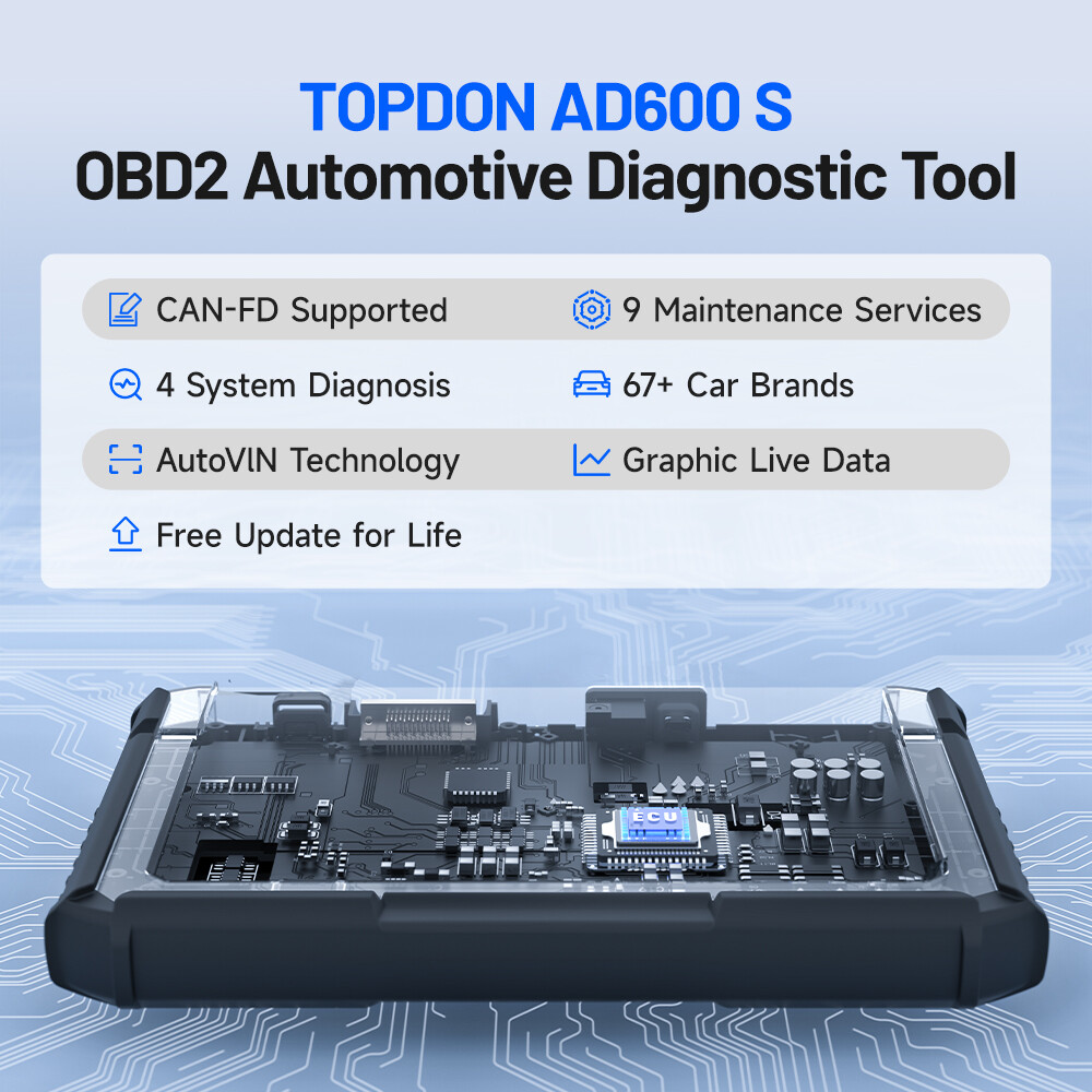 🔥2025 TOPDON AD600S OBD2 Scanner Engine ABS SRS SAS AT TPMS EPB Diagnostic Tool