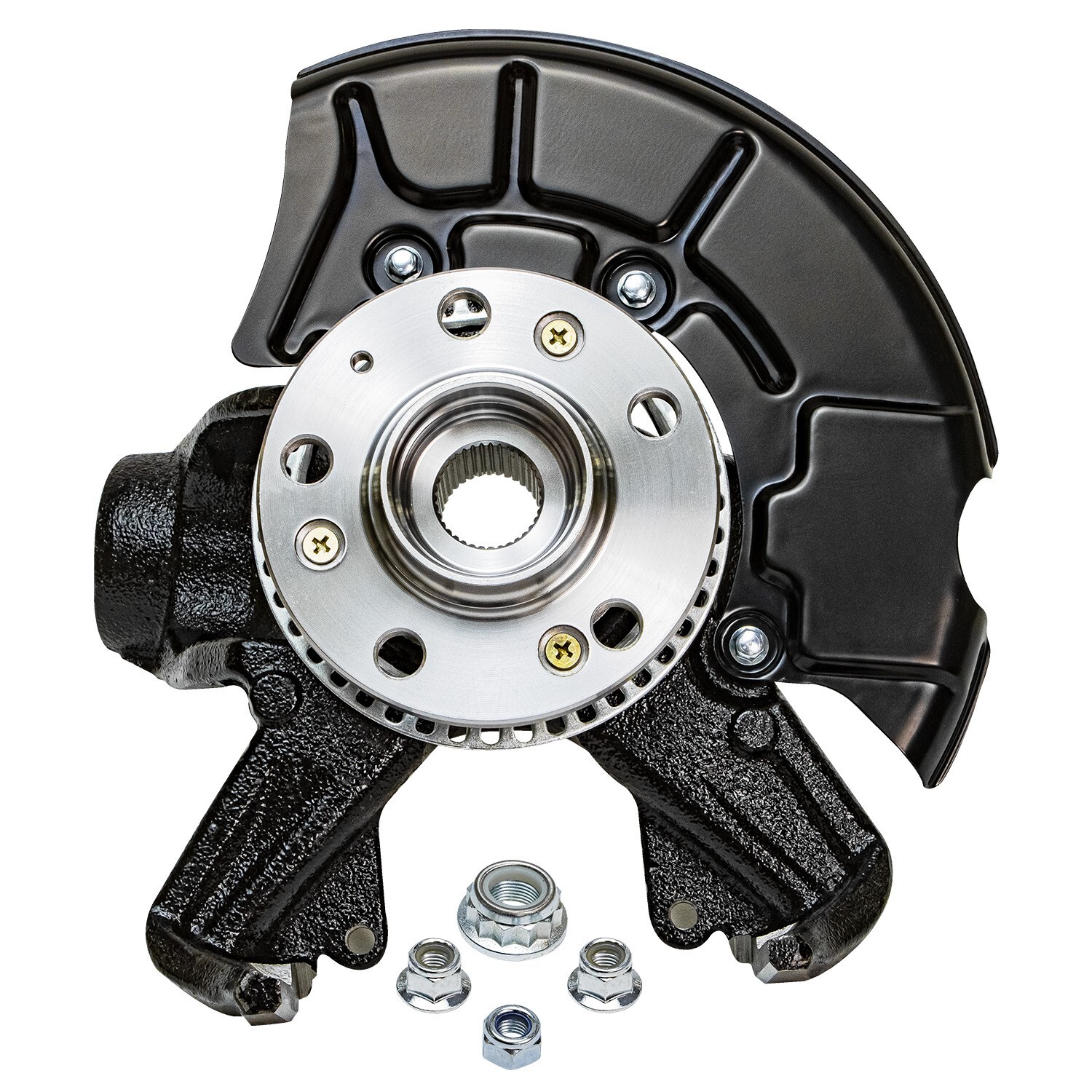 Front Left Knuckle & Wheel Hub Bearing for 1999 2000 - 2005 VW Beetle Golf Jetta