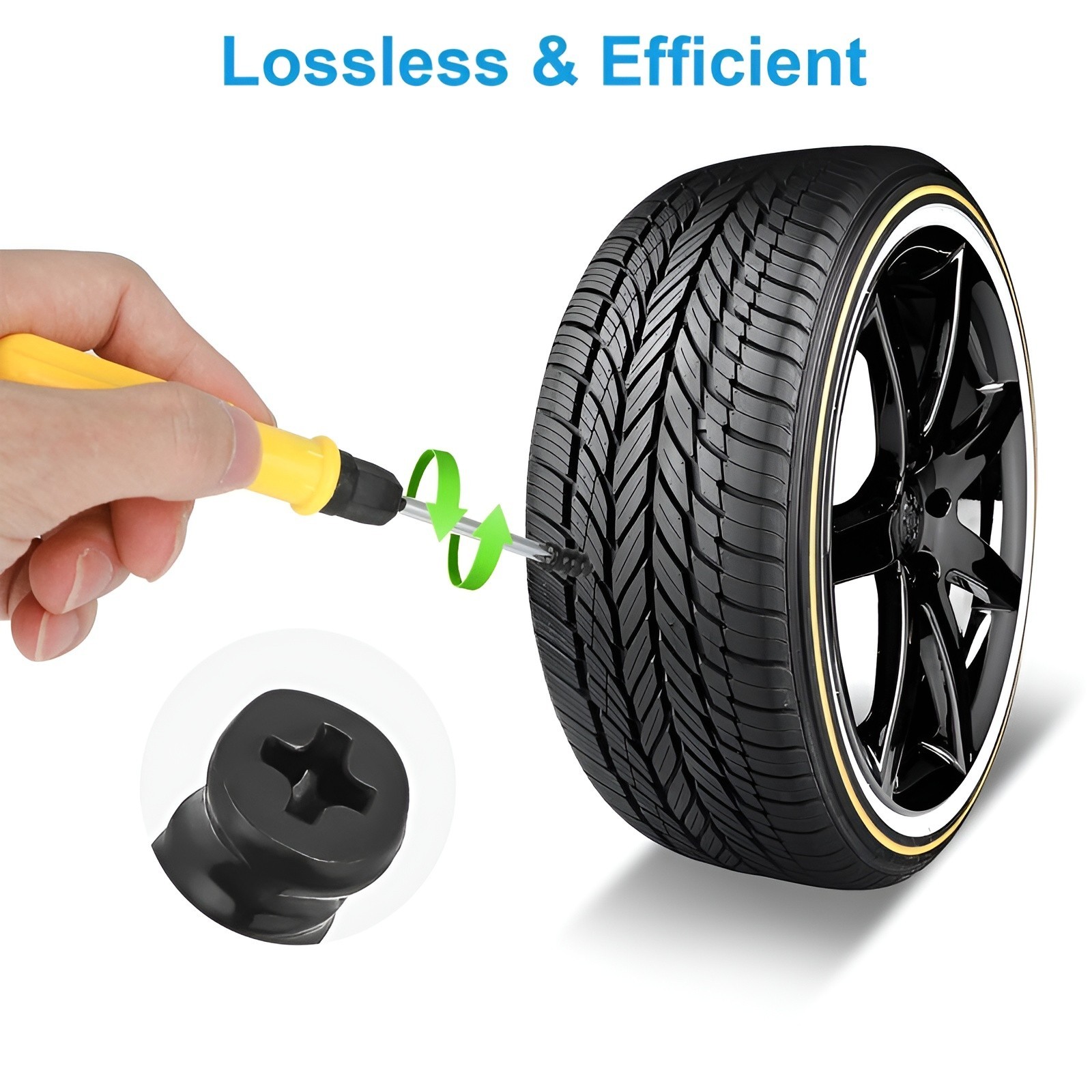 100Pcs Tire Repair Rubber Nails Emergency Puncture Repair Screws Kit