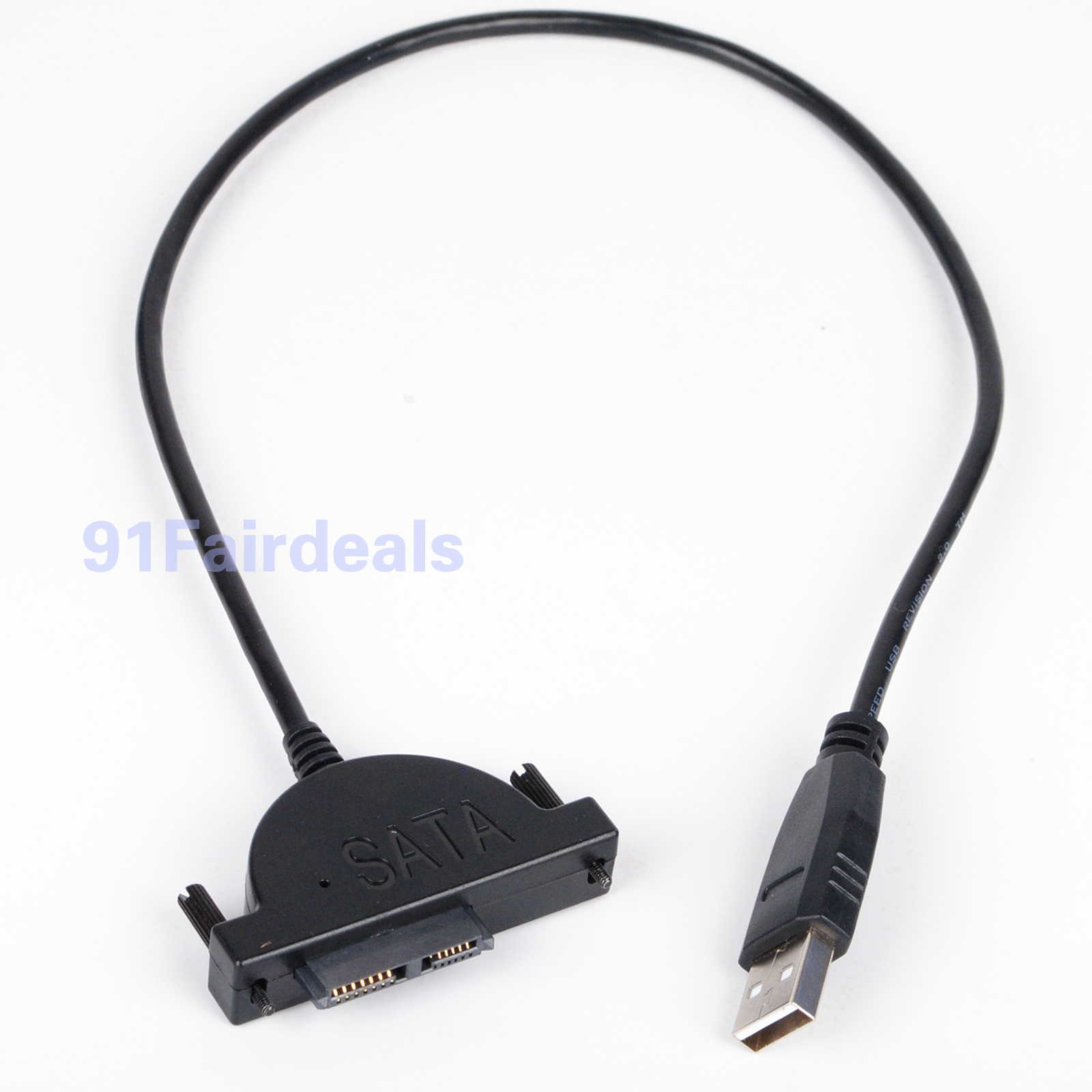 USB 2.0 to Mini SATA 7+6 13Pin Adapter Cable for Laptop CD/DVD ROM Drive