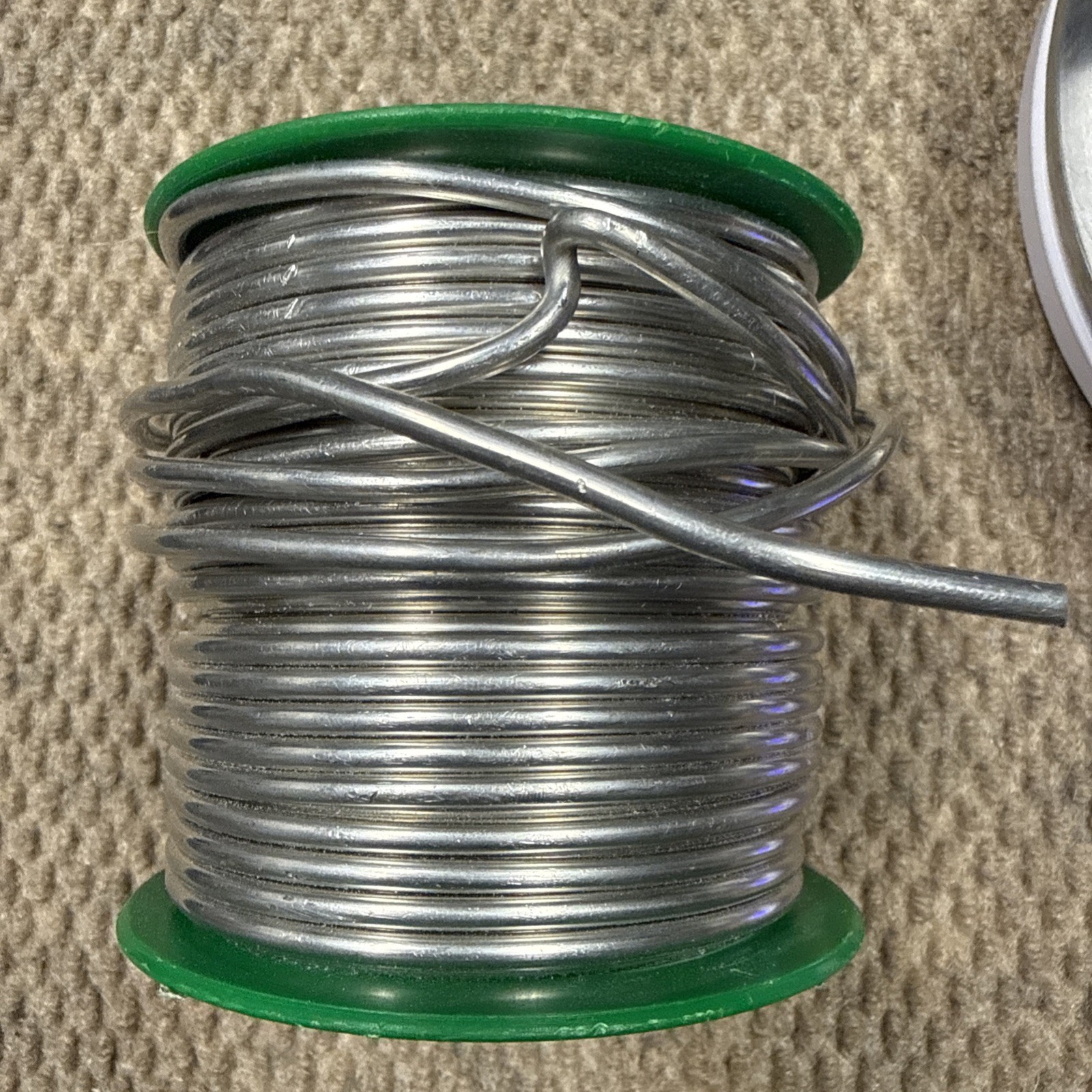 Solder Roll .125 Diameter Grade SAC 0307 5 Lbs Spool Opened 5lbs .9oz total wt