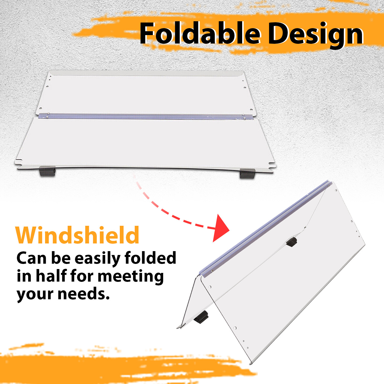 Folding Acrylic Clear Golf Cart Windshield For Club Car Precedent 2004-Up 21