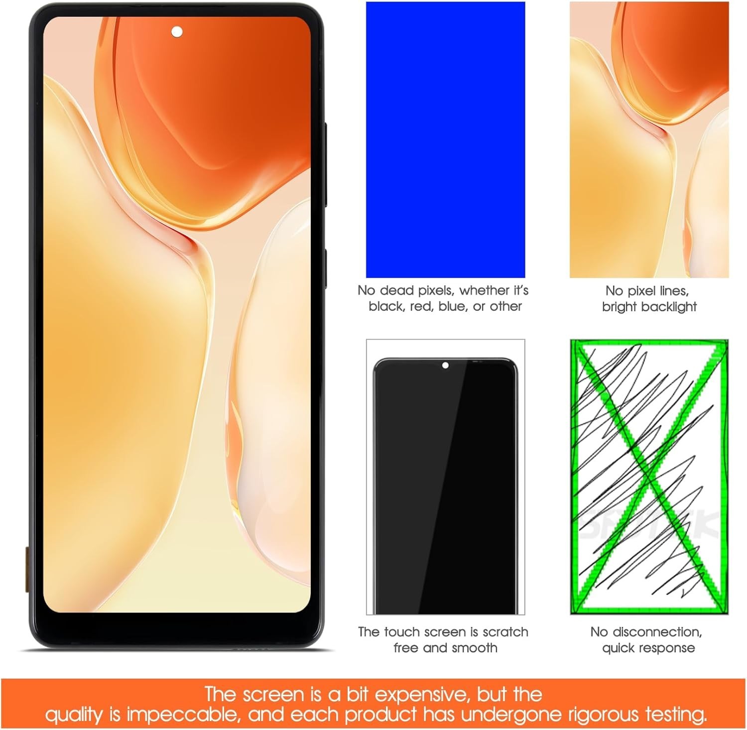 For iPhone XR LCD Display Touch Screen Digitizer Assembly Replacement 6.1''