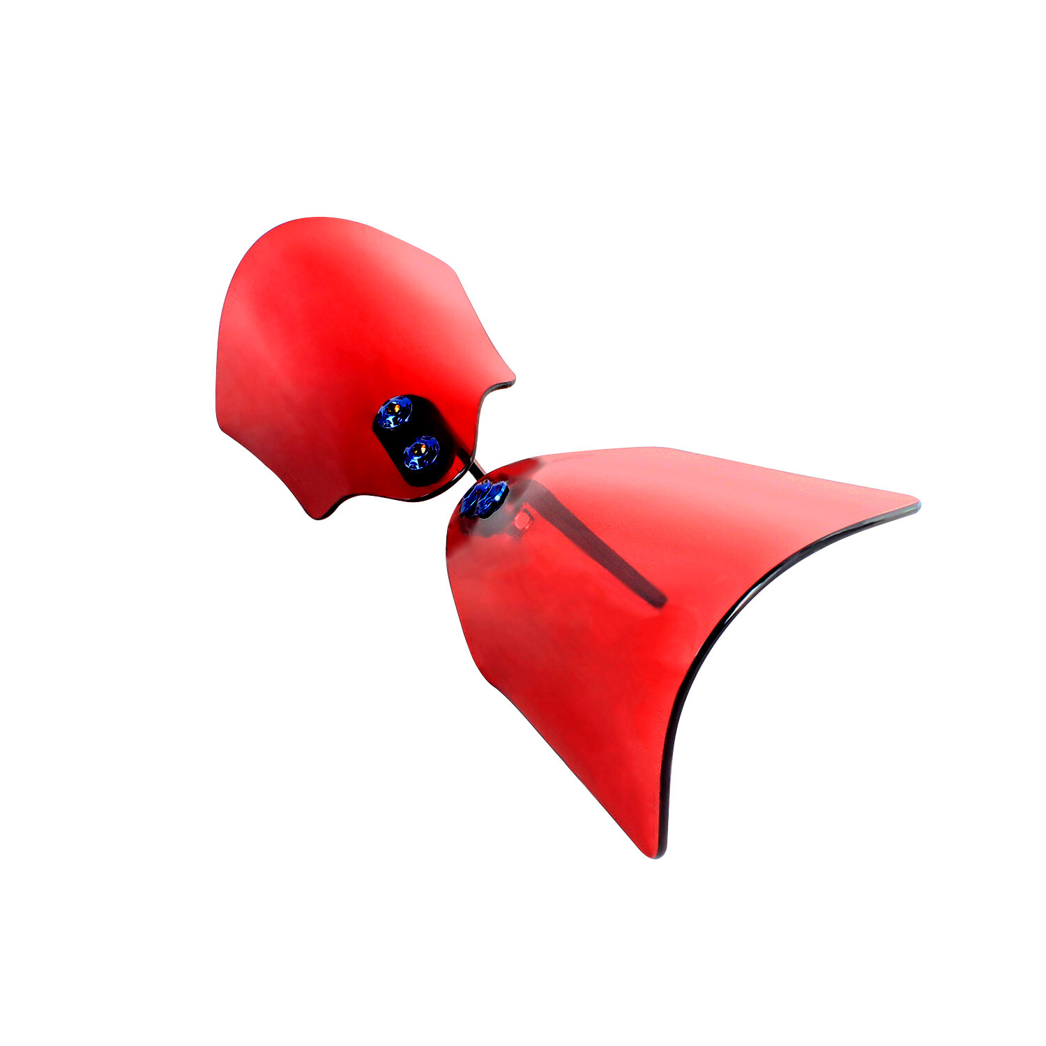 PMMA RED Hand Grips Guard Protector Windshield For Harley Touring FLHX FLTRX