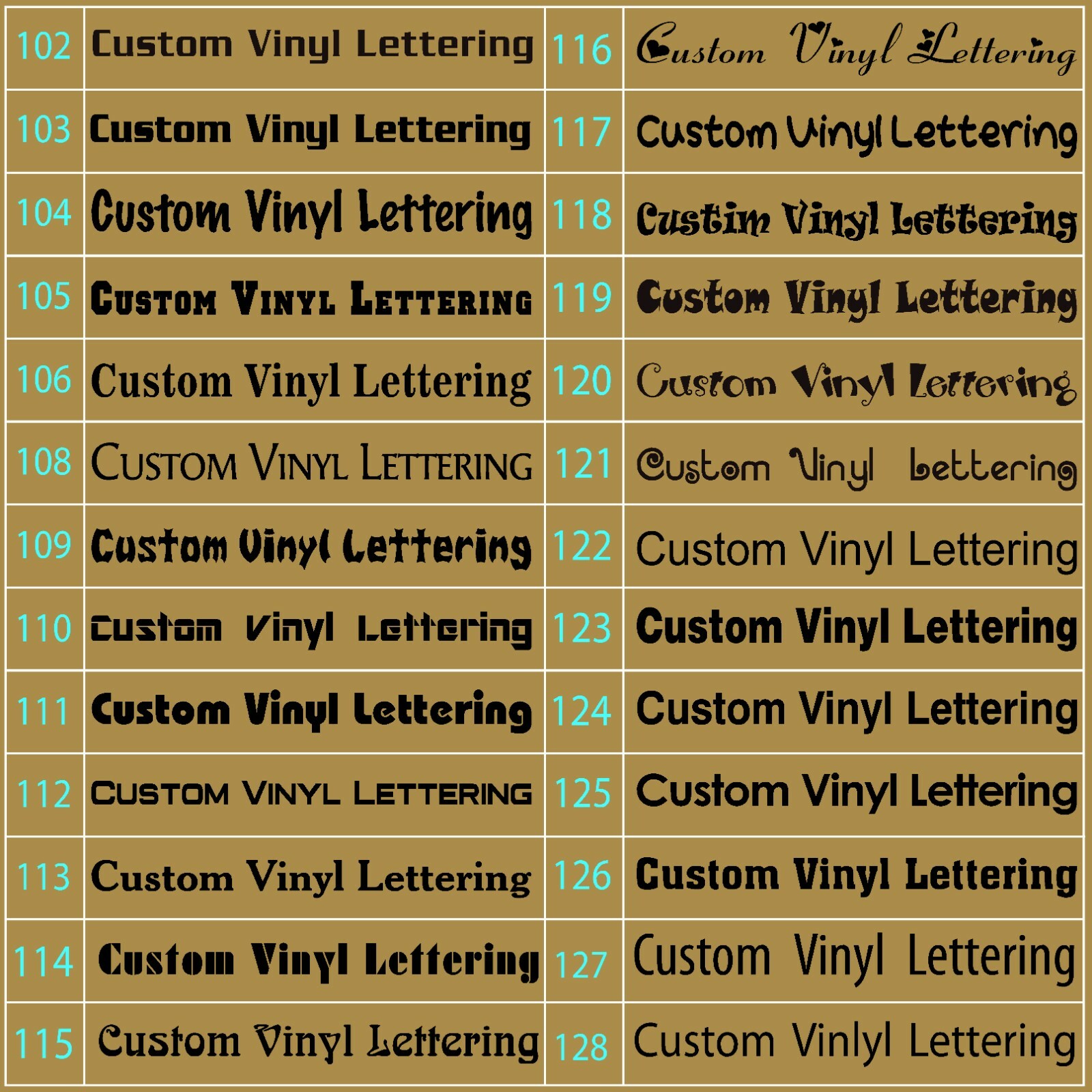 Custom Decal Vinyl Lettering Personalized Business Sign Text Name Vehicle Car