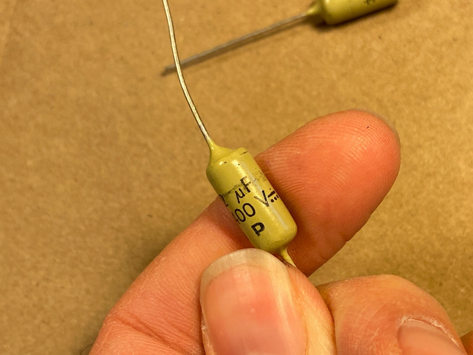 5 NOS Vintage Mullard .022 uf 400v Mustard Capacitors TESTED Epiphone Marshall