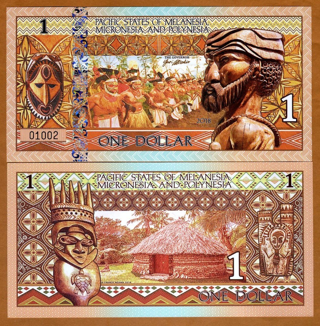 SET, Pacific States of MMP, $1-5-10-20, 2018 Private Issue Polymer Matching S/N