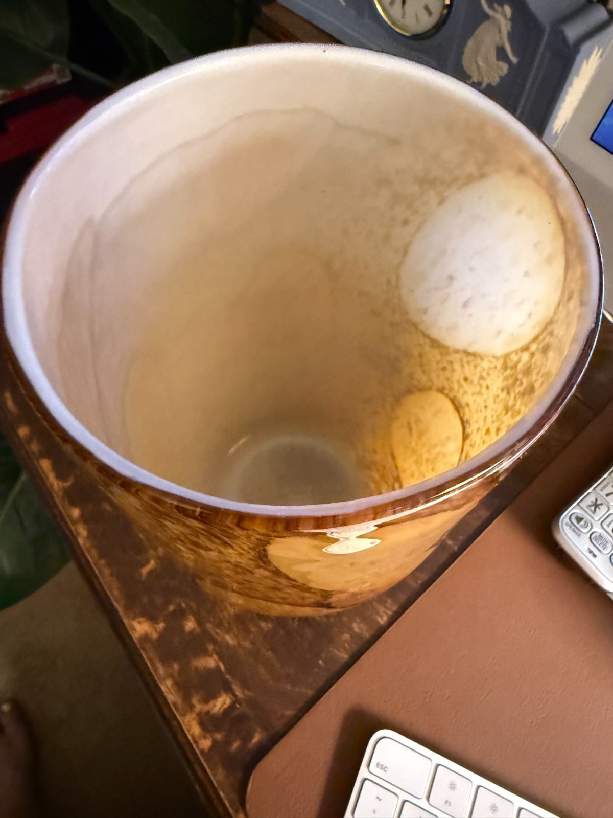 Large Vintage MCM Murano Glass Vase Shades of Autumn MINT Condition