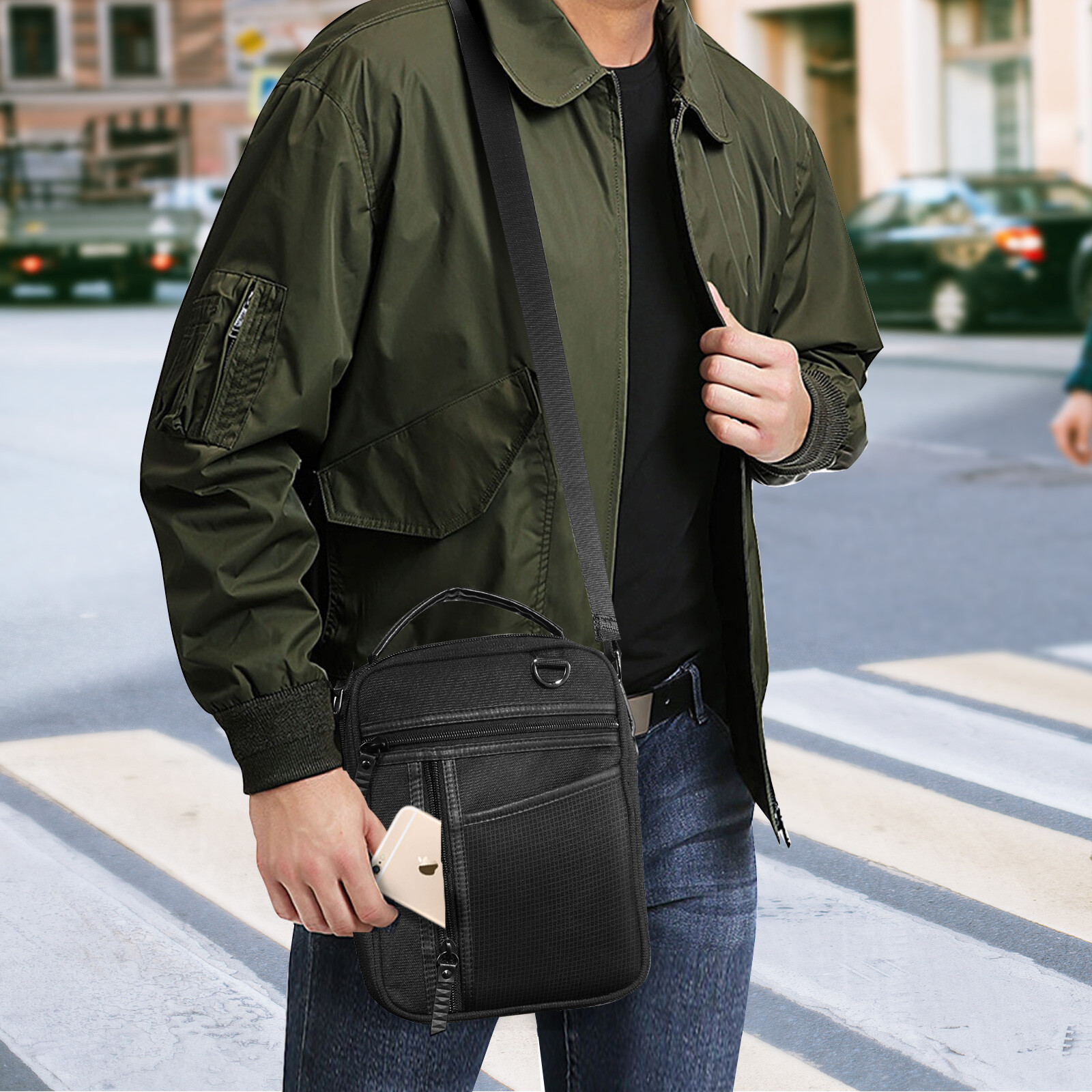 Pistol Carry Case Gun Shoulder Bag, Tactical Handgun Holster Duffle Padded Pouch