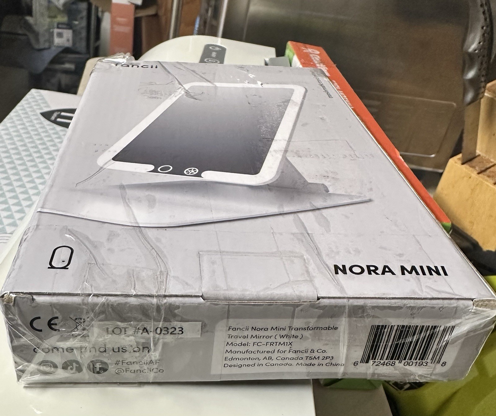 Fancii Nora Mini Rechargeable Travel Makeup Mirror - Ultra Thin, LED, 3 Modes