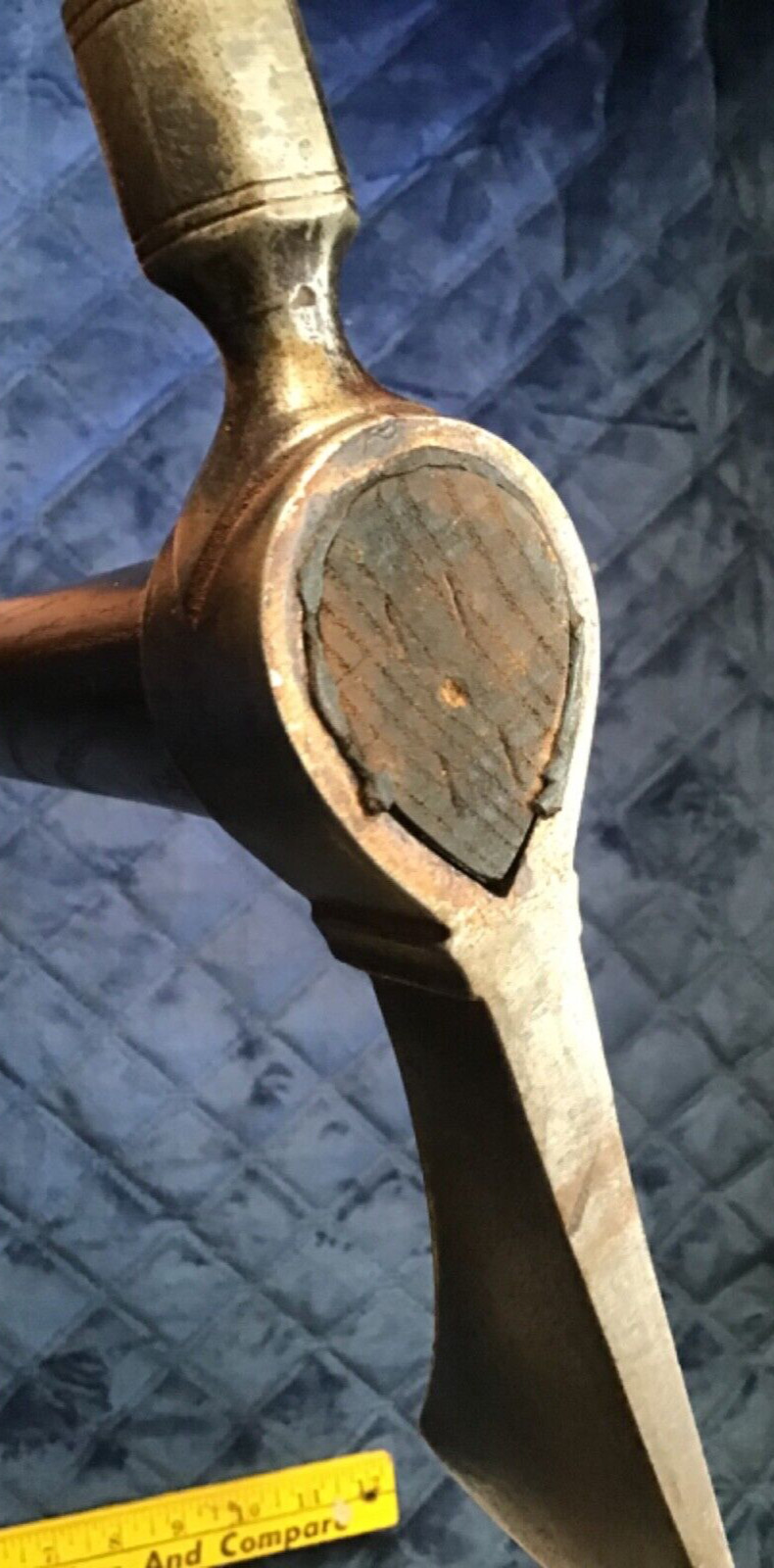 Old NATIVE AMERICAN AUTHENTIC Early ANTIQUE TOMAHAWK Pipe Head Un-Drilled Handle