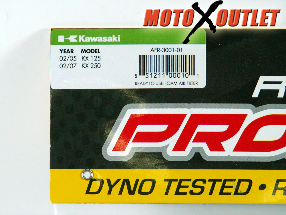 Kawasaki KX 125 250 Air Filter Maxima Pro 2002 2003 2004 2005 KX125 KX250