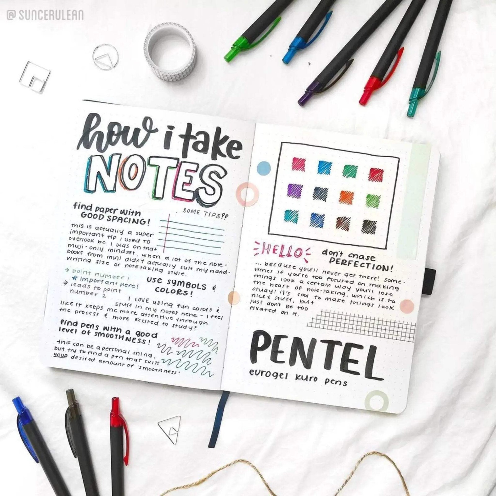 Pentel EnerGel Kuro Liquid Gel Pen 0.7mm Medium 8 pack assorted bundle (48 pens)