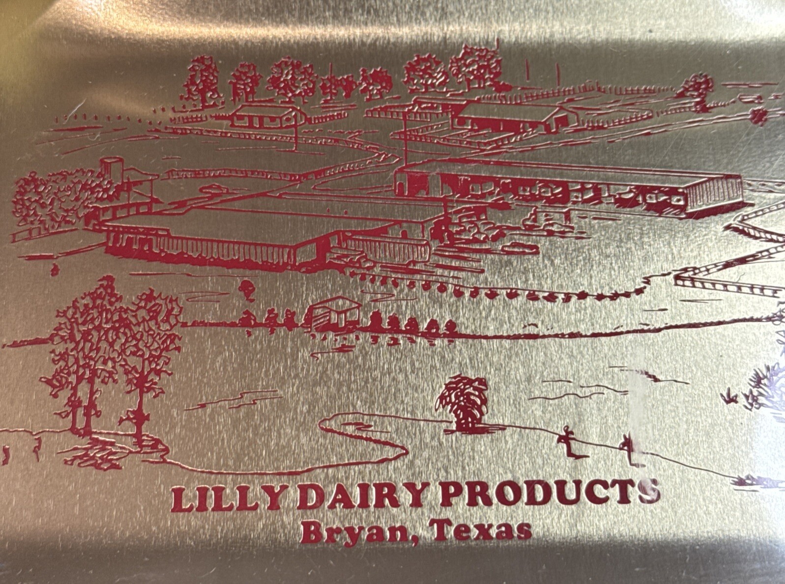 Vintage Lilly Dairy Products Tray / Bryan Texas / Milk Dairy Advertising / New