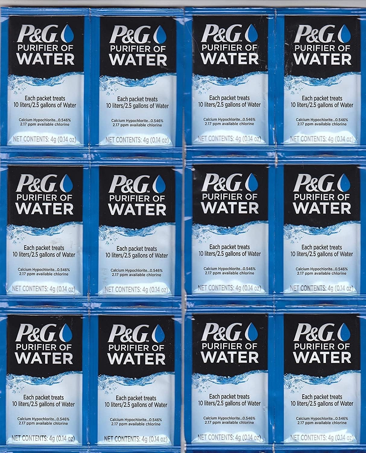P&G Water Purification Packets - 12 Pack (Exp. 04/2027)