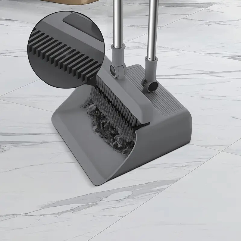 3-In-1 Broom And Dustpan Set 180 Degree Rotatable Broom Dustpan Combo New