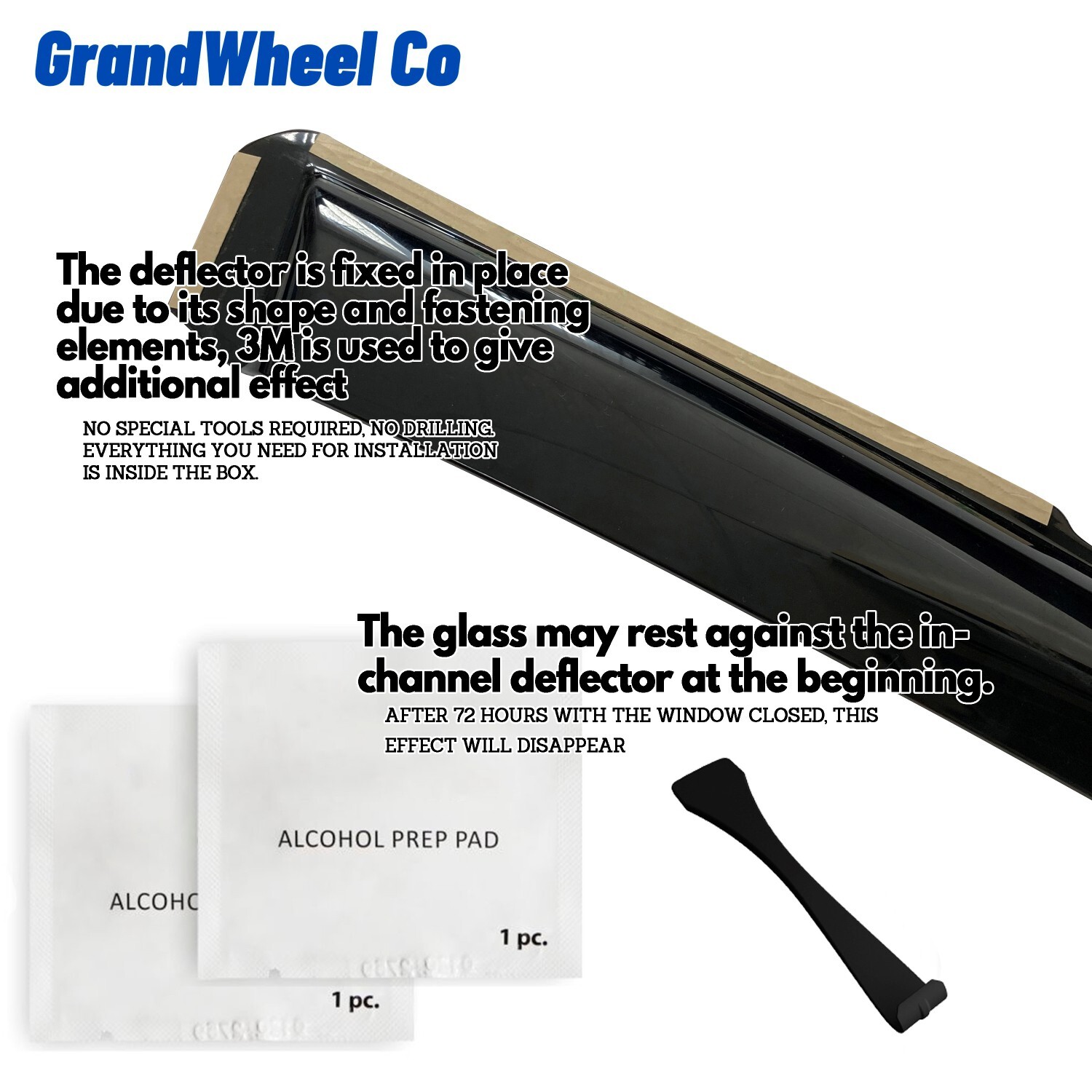 Sun Rain Visors Wind Rain Guards for 20-23 GMC Sierra 2500HD/3500HD Crew Cab