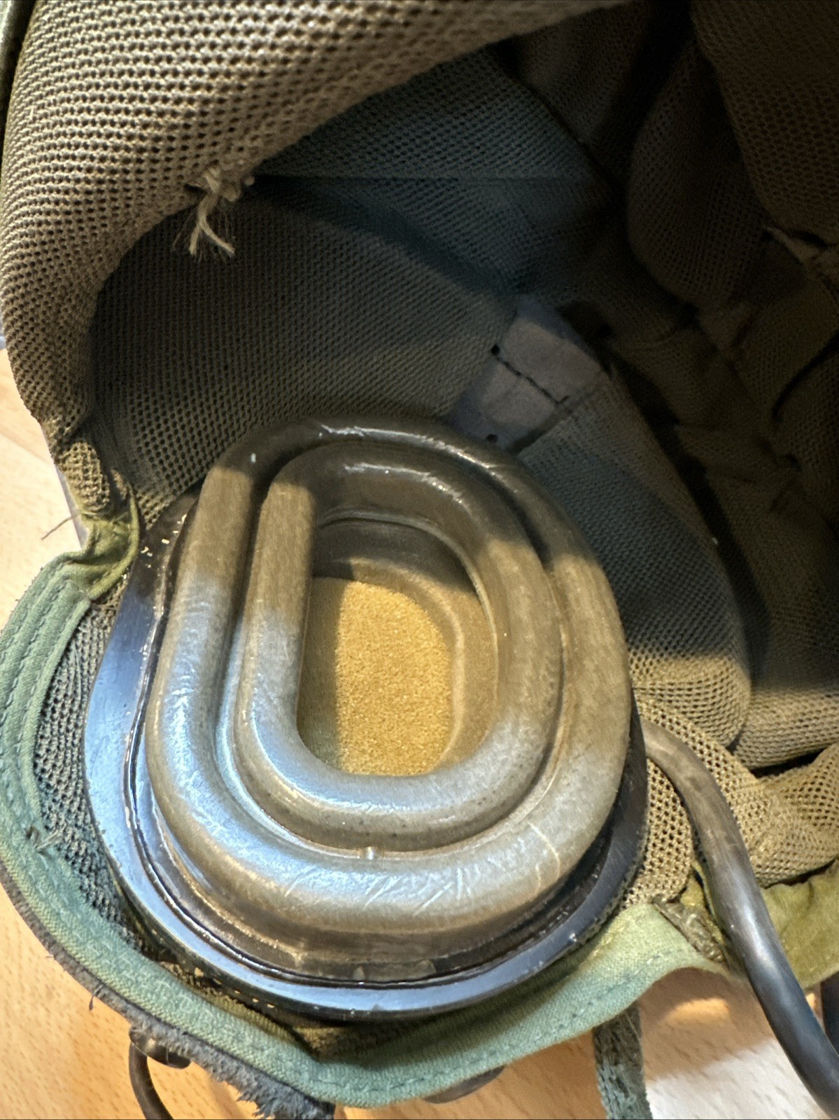 USED CVC TANKER CREWMAN HELMET TACTICAL HEADSET LINER BOSE COMMS BOOM MIC LARGE