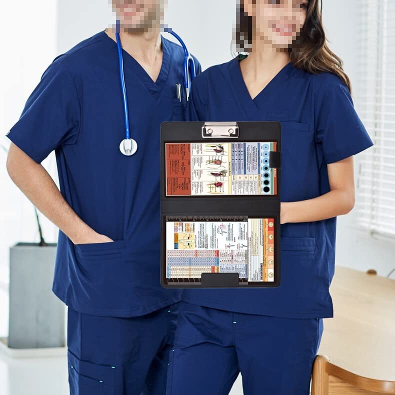 Faux Leather Folding Clipboard, Nursing and Medical Clipboard, HIPAA Privacy