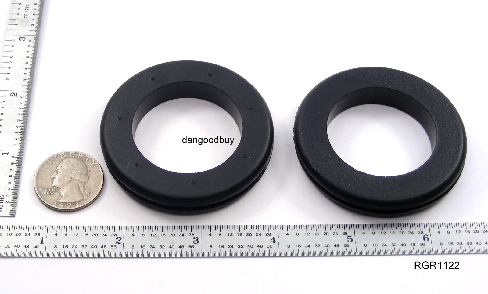 Rubber Grommet Fits 2" Has 1 1/2" Center Hole, 3/32" panel thickness