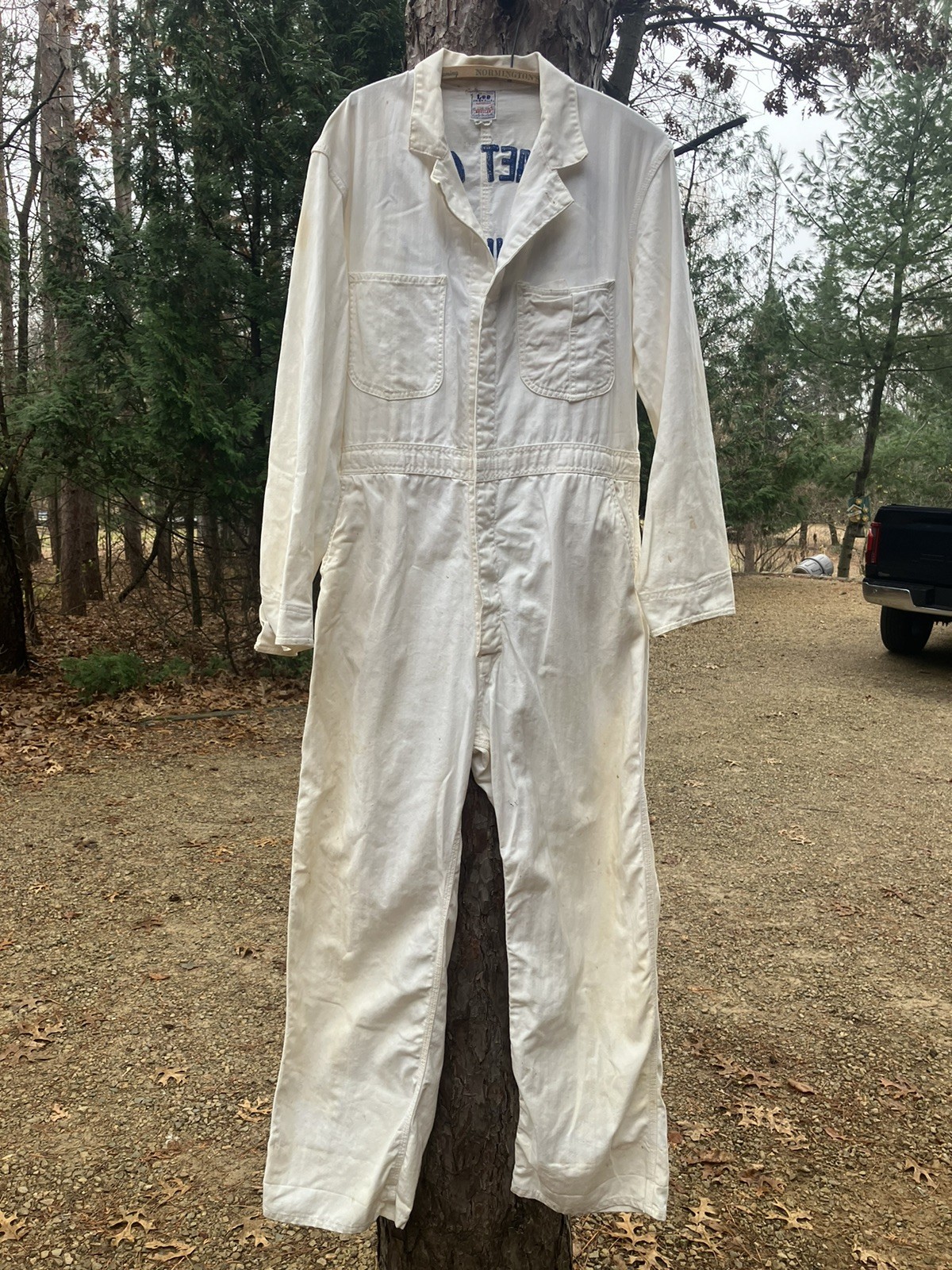 Vintage 50s LEE Auxiliary Police Wisconsin Sanforized Coveralls Jumpsuit.Rare