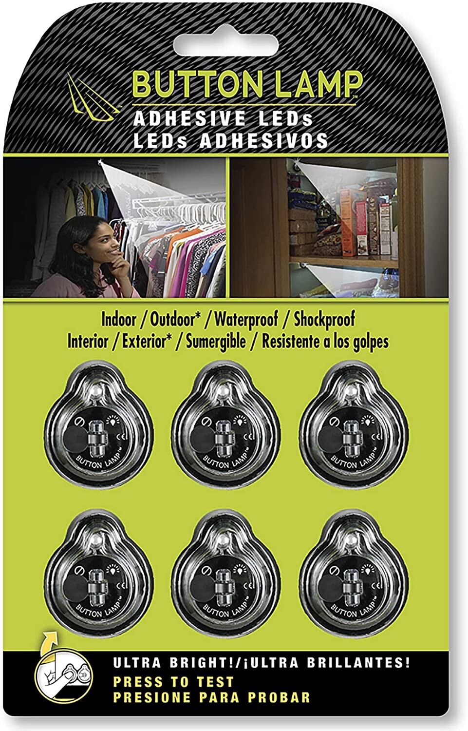 BUTTON LAMP Adhesive LEDs Light Package - Lightweight, Ultra-Small, Ultra-Bright
