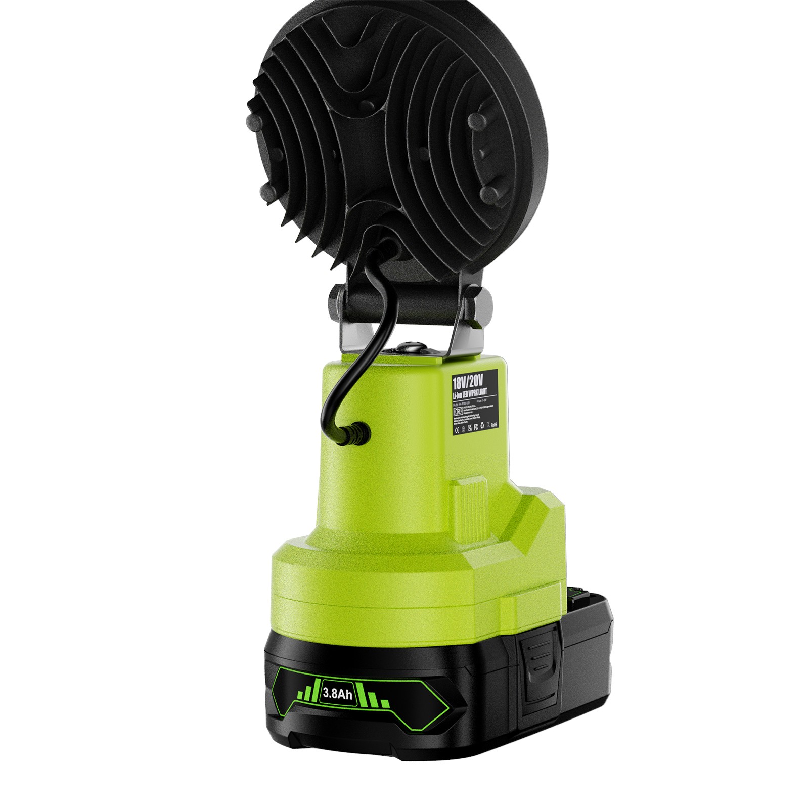 6000K Cordless Tool Light 2100LM LED Work Light for Ryobi 18V Battery 27W