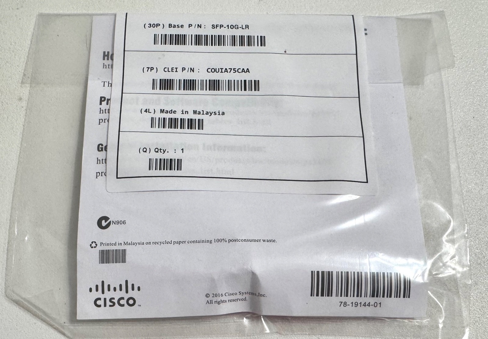 CISCO SFP-10G-LR SFP TRANSCEIVER MODULE GBIC 10G 10GB SFP - 1 Year Warranty
