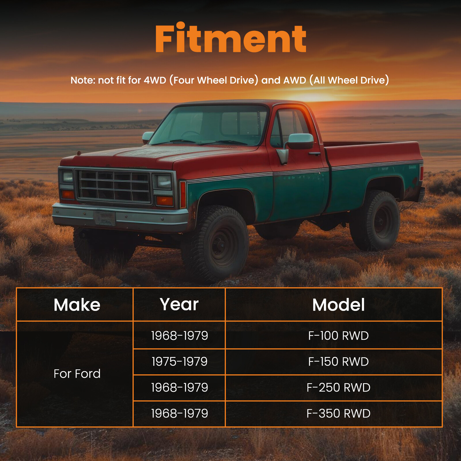 Power Steering Gear Box for Ford F-100 F-150 F-250 F-350 1968-1979 RWD 27-7504