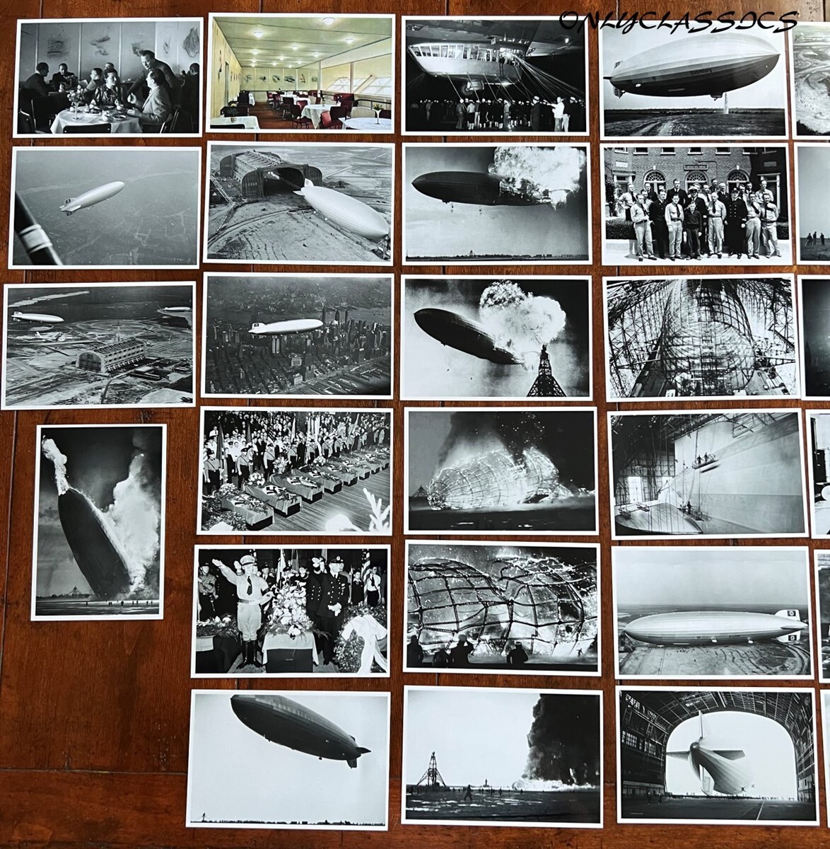 GERMAN AIRSHIP HINDENBURG DIRIGIBLE 34-4X6 PHOTOS LAKEHURST NJ AVIATION MILITARY