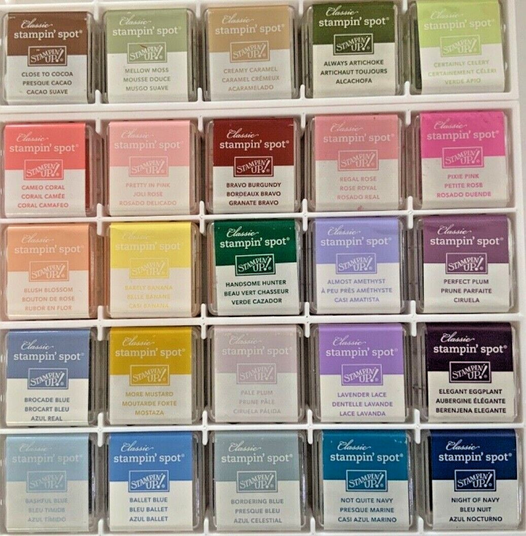 Stampin Up Ink pad 1 x 1 inch SPOT USED Spots pads PICK COLOR