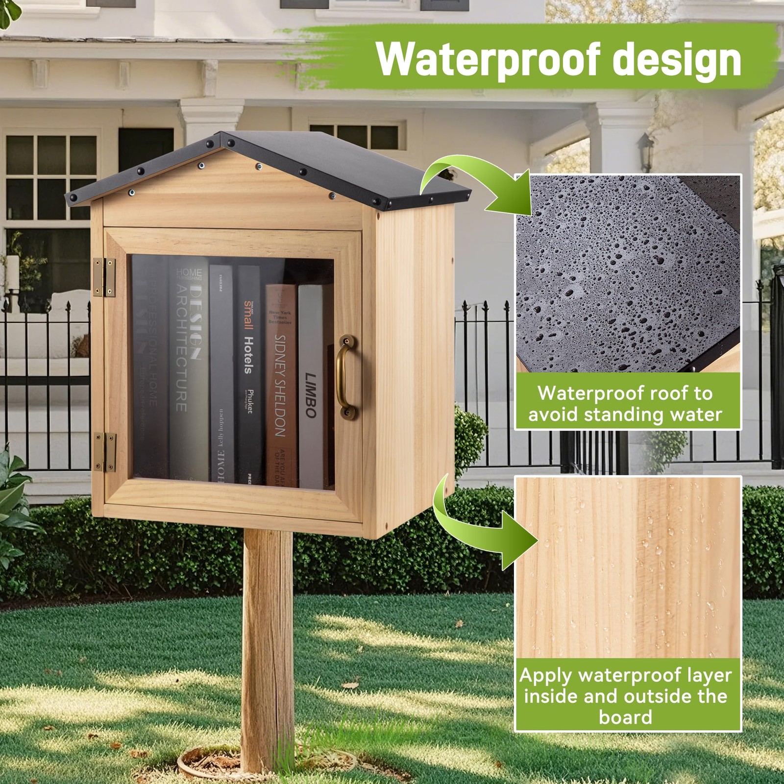 Little Library Box Outdoor - Free Library Kit for Sharing Books, Literature, ...