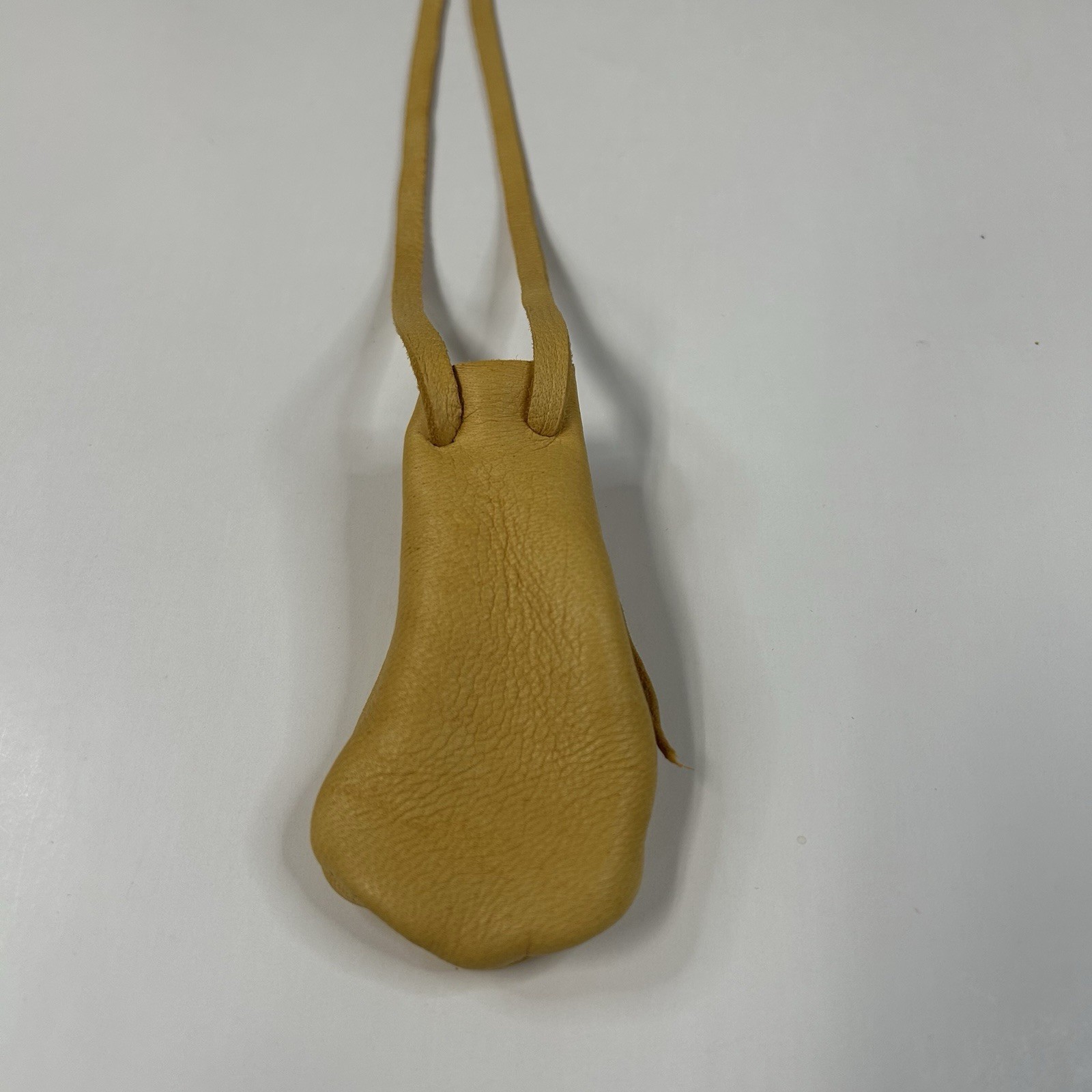 NEW Handmade Native American Medicine Bag Small Leather Tan Small Drawstring