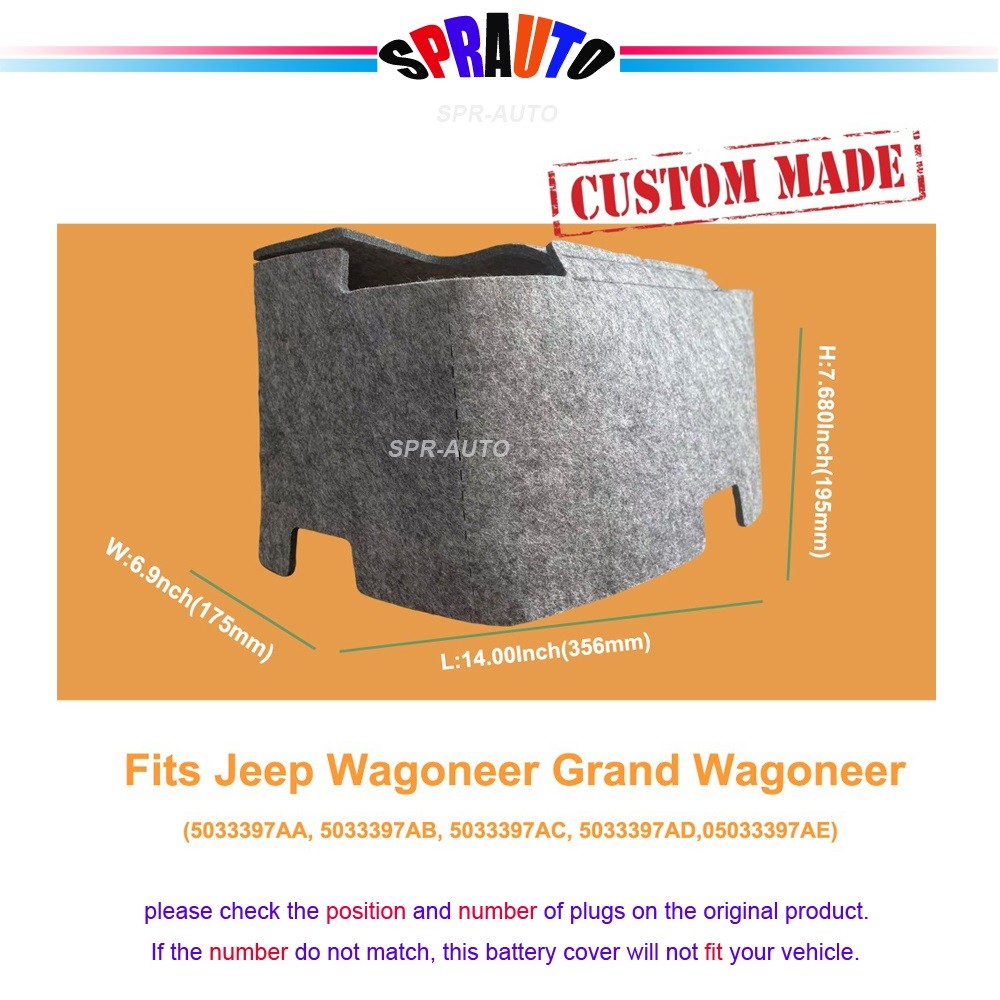 Battery Cover Insulator Shield For 13-24 RAM 1500 Jeep Grand Wagoneer 5033397AC