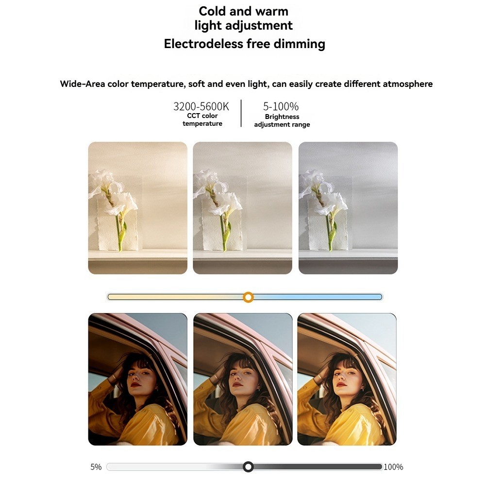 300W Bi LED Video Light, Continuous LED Lighting with 2.4G Remote for6232