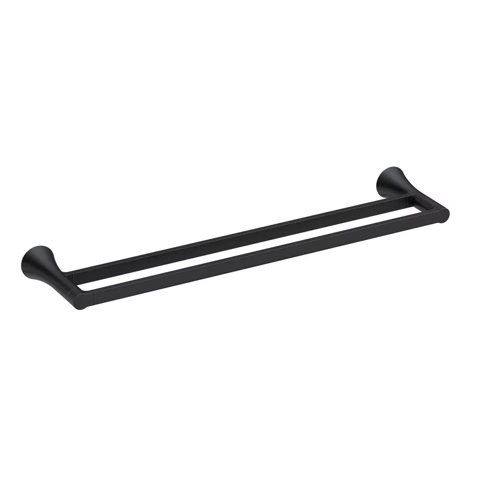 Moen Y0722BL Mikah Series Double Towel Bar, Matte Black, 24 Inch