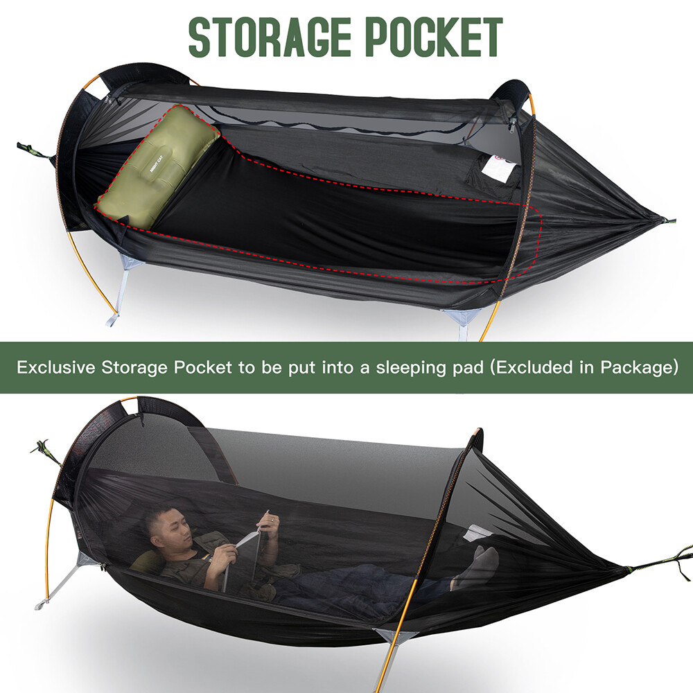 Hammock Tent With Mosquito Net And Rain Fly For 1/2 Preson Hiking Camping 440LBS