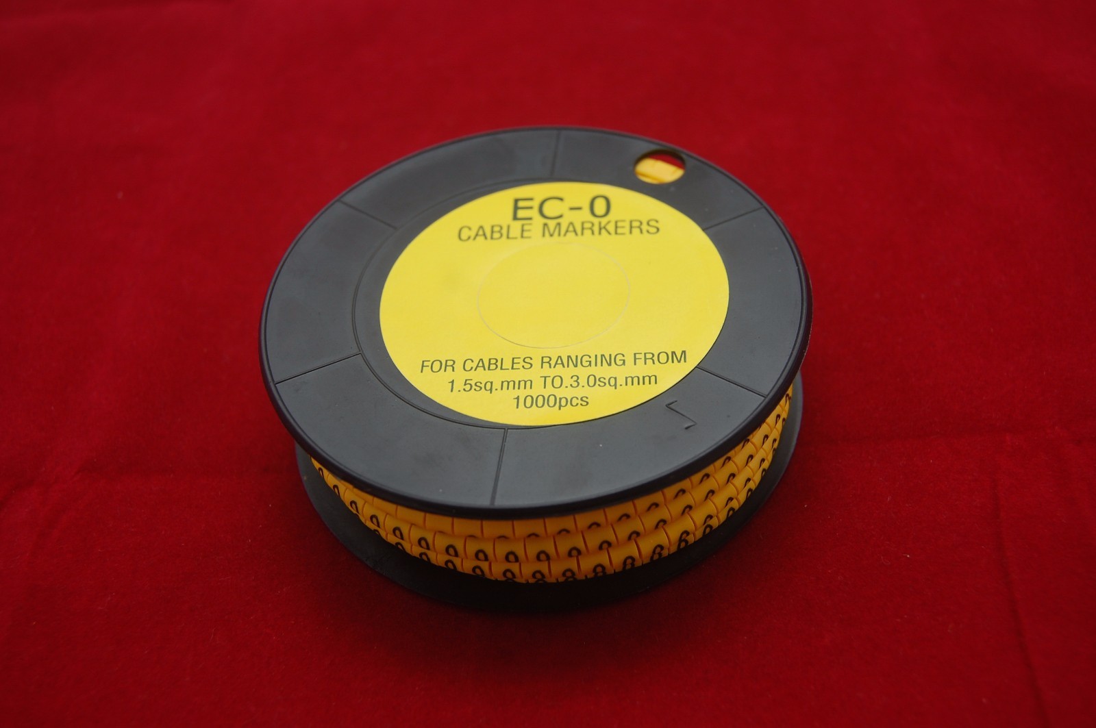 10000PCS For 1.5-3mm2 wire EC-0 Cable Markers Number 0-9 soft PVC 10 Rolls