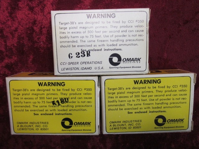 Vintage Speer Target 38 Cartridge Cases & Bullets (50 Cases & 100 Bullets)